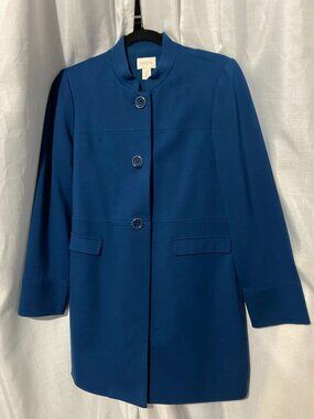 Chicos Topper Jacket Blazer Teal Blue